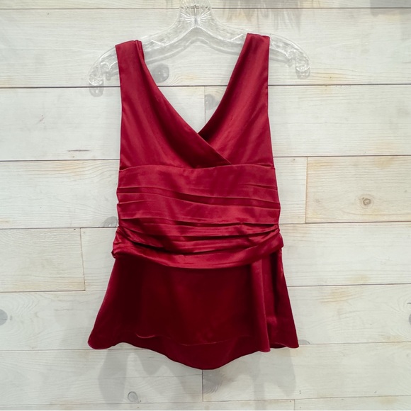 NWT The Limited silky embellished/ beaded ruched top ❤️ - Picture 5 of 8